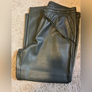 Loft - Faux Leather Pull On Drawstring Pants